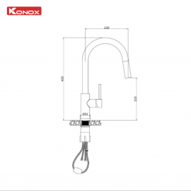 Vòi rửa bát dây rút Reno Smart