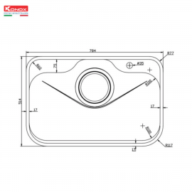 Chậu rửa bát phong cách Nhật bề mặt mịn Tari 7851SM