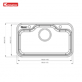 Chậu rửa bát chống xước Workstation Sink Dekor 8048SU