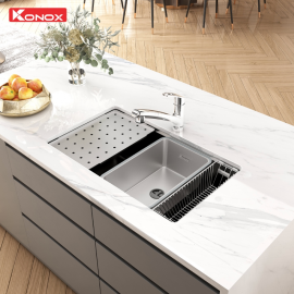 Chậu rửa bát chống xước Workstation Sink Dekor 8044SU