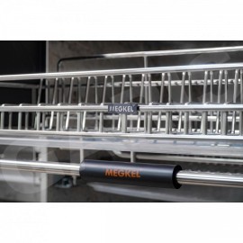 Giá bát đĩa nâng hạ cơ, rổ nan oval, inox 304 GLV6 (Mã cũ ML06V)