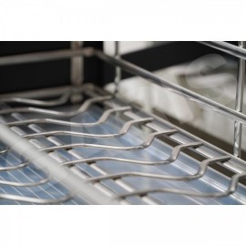 Giá bát đĩa nâng hạ cơ, rổ nan oval, inox 304 GLV6 (Mã cũ ML06V)