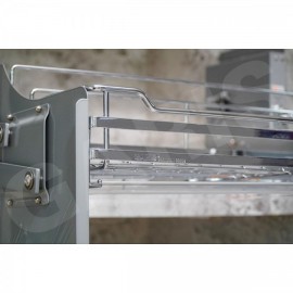 Giá bát đĩa nâng hạ cơ, rổ nan dẹt, inox 304 GLC6 (Mã cũ GL06C)