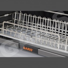 Giá bát đĩa nâng hạ cơ, rổ nan oval, inox 304 GLV6 (Mã cũ ML06V)