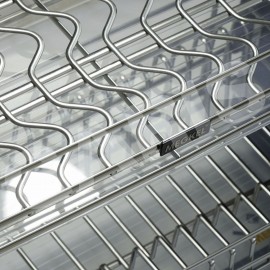 Giá bát đĩa nâng hạ cơ, rổ nan oval, inox 304 GLV6 (Mã cũ ML06V)