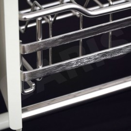 Giá bát đĩa nâng hạ cơ, rổ nan dẹt, inox 304 GLE6 (Mã cũ GL06E)