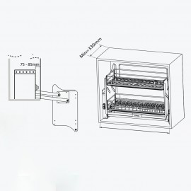 Giá bát đĩa nâng hạ cơ, rổ nan dẹt, inox 304 GLE6 (Mã cũ GL06E)
