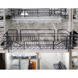 Giá xoong nồi + bát đĩa, rổ nan oval, cánh mở hoặc kéo GDN4 (Mã cũ MD04N)