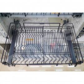 Giá xoong nồi + bát đĩa, rổ nan oval, cánh mở hoặc kéo GDN4 (Mã cũ MD04N)