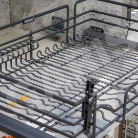 Giá xoong nồi + bát đĩa, rổ nan oval, cánh mở hoặc kéo GDN4 (Mã cũ MD04N)