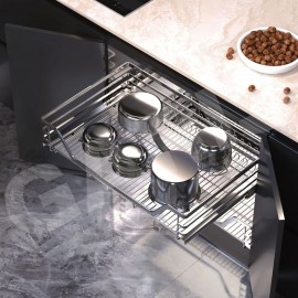 Giá xoong nồi, rổ nan dẹt, cánh mở GP04C