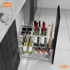 Giá dao thớt, chai lọ Garis GM02 mạ chrome Inox