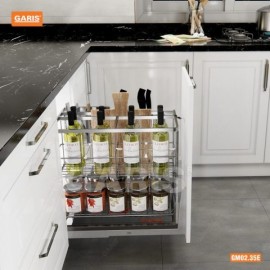 Giá dao thớt, chai lọ Garis GM02 mạ chrome Inox