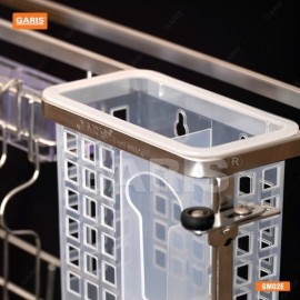 Giá dao thớt, chai lọ Garis GM02 mạ chrome Inox