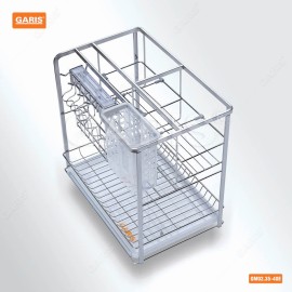 Giá dao thớt, chai lọ Garis GM02 mạ chrome Inox