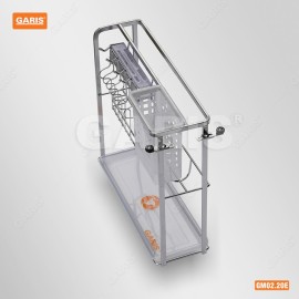 Giá dao thớt, chai lọ Garis GM02 mạ chrome Inox