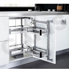 Tủ đồ khô 2 tầng, rổ inox hộp GS02.60