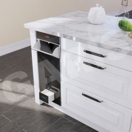 Thùng gạo 10kg, cánh kéo/mở, KT mặt cánh 300mm GRP530 nhựa ABS cao cấp