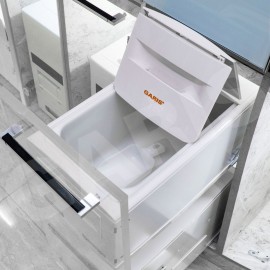 Thùng gạo 10kg, cánh kéo/mở, KT mặt cánh 300mm GRP530 nhựa ABS cao cấp