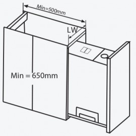 Thùng gạo 15kg, cánh kéo, KT mặt cánh 200mm GRP120 nhựa ABS cao cấp