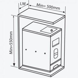 Thùng gạo 15kg, cánh mở, KT mặt cánh 250mm GR02.25 nhựa ABS cao cấp