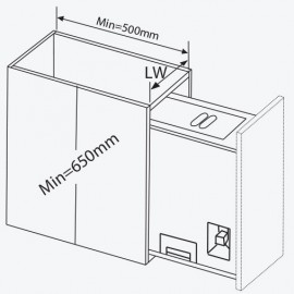 Thùng gạo 25kg, cánh kéo, KT mặt cánh 300mm GRP830 nhựa ABS cao cấp