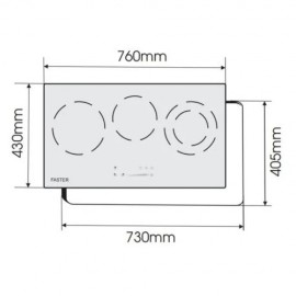 Bếp điện từ Faster FS 713HI 3 vùng nấu