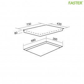 Bếp từ đôi Faster FS 888 Nano