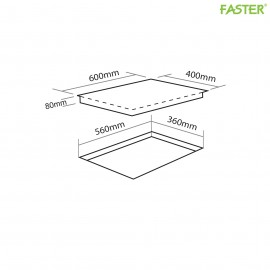 Bếp từ đôi Faster FS 650i
