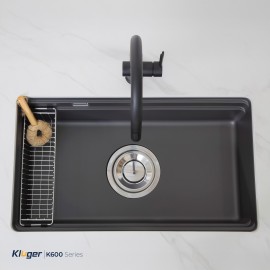 Chậu rửa bát 1 hố Kluger KG7644FB Basic - chống xước - Bảo hành 10 năm