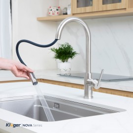 Vòi rửa bát dây rút Kluger KLF0030S - Bảo hành chính hãng