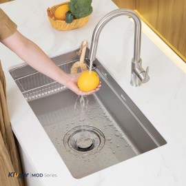 Chậu rửa bát 1 hố Kluger KU7844FS Basic - chống xước - Bảo hành 10 năm