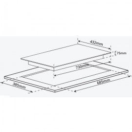 Bếp Từ 2 Vùng Nấu GARIS GC1214